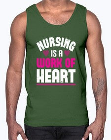 nursing is a work of heart Style 1265#- nurse- Cotton Tank