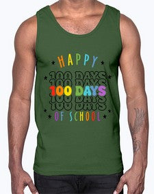 one hundred days of school 575#- one hundred days- Cotton Tank