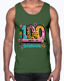 one hundred days of school lighting 573#- one hundred days- Cotton Tank
