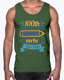 one hundred days of school nound verbs adjevtives 574#- one hundred days- Cotton Tank