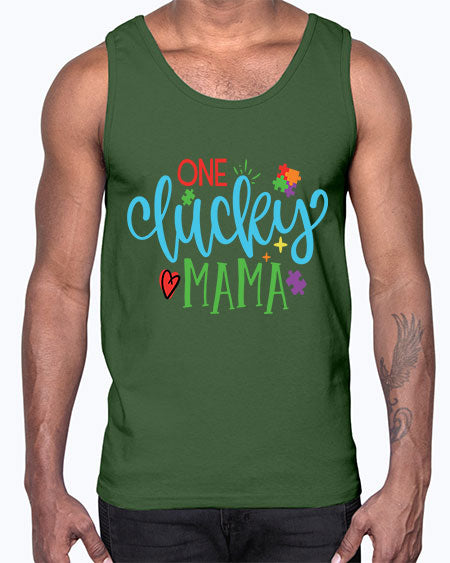 one lucky mama Style 33#- autism- Cotton Tank