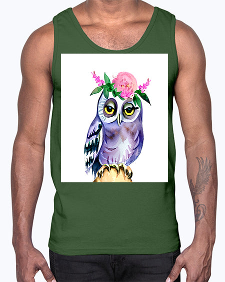 owl 15#- owl- Cotton Tank