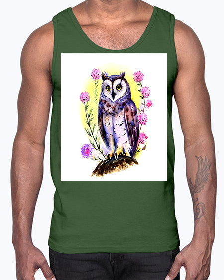 owl 18#- owl- Cotton Tank