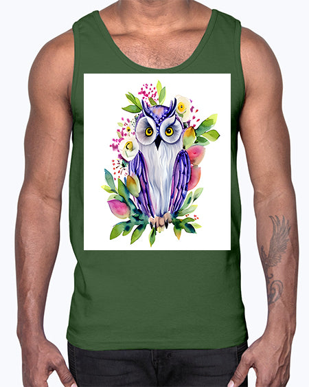 owl 1#- owl- Cotton Tank