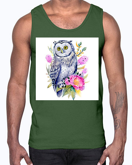 owl 21#- owl- Cotton Tank