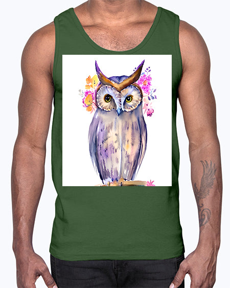 owl 22#- owl- Cotton Tank