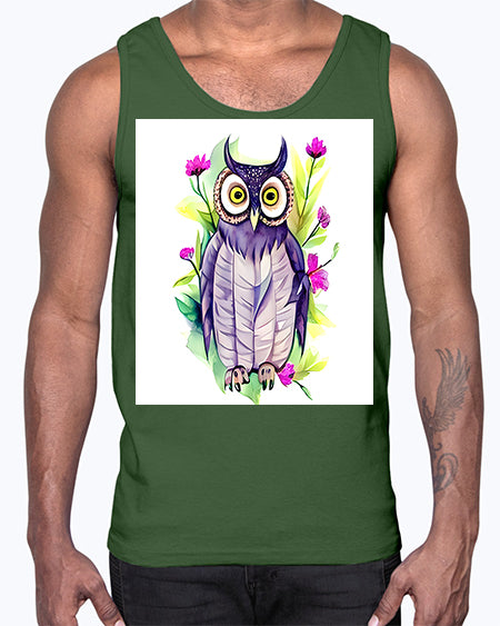 owl 23#- owl- Cotton Tank