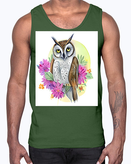 owl 24#- owl- Cotton Tank