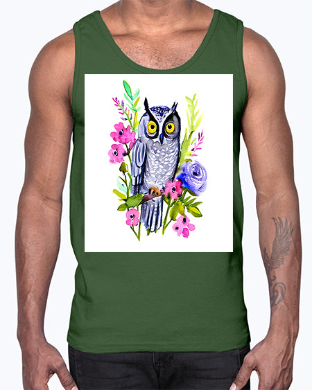 owl 29#- owl- Cotton Tank