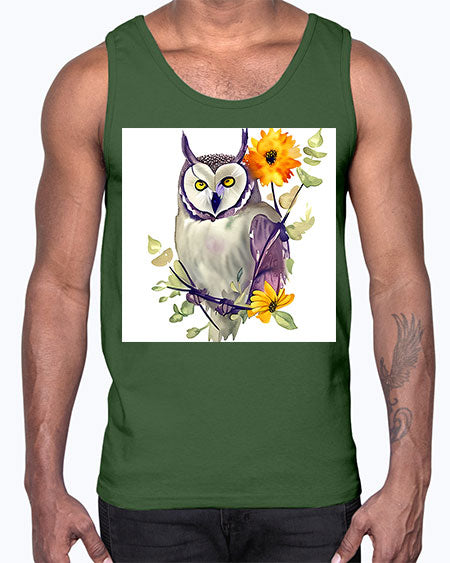 owl 4#- owl- Cotton Tank