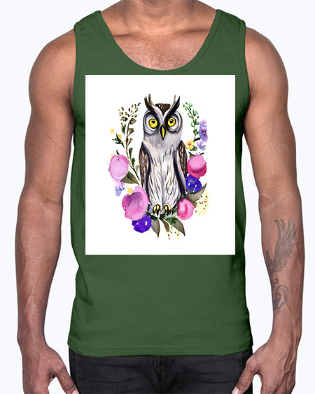 owl 5#- owl- Cotton Tank