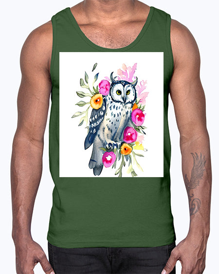 owl 8#- owl- Cotton Tank