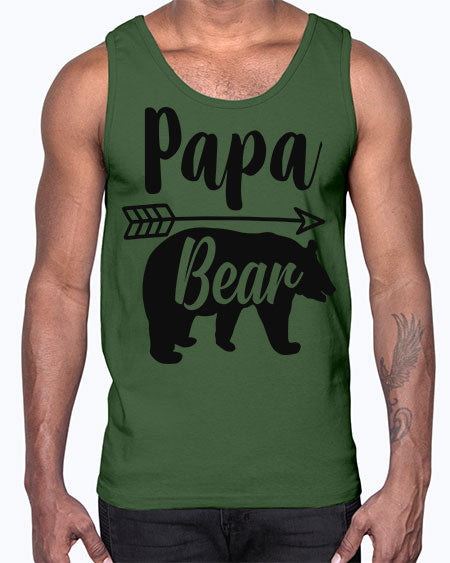 papa bear copy 221#- bears - animals- Cotton Tank