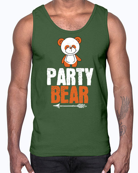 party bear 225#- bears - animals- Cotton Tank