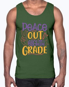 peace out eighth grade 616#- eighth grade- Cotton Tank