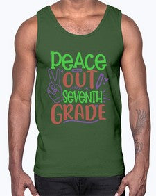 peace out seventh grade 644#- seventh grade- Cotton Tank