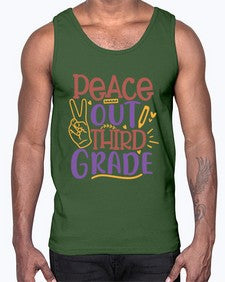 peace out third grade 645#- third grade- Cotton Tank