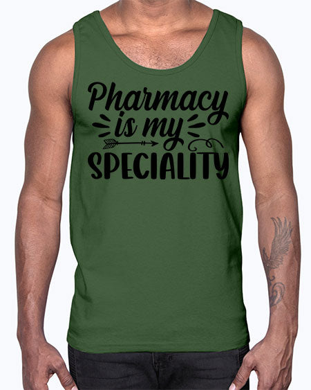 pharmacy is my speciality 1313#- pharmacist- Cotton Tank