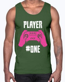 player one 147#- video games- Cotton Tank