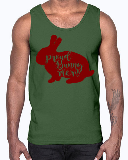 proud bunny mom- rabbit- Cotton Tank