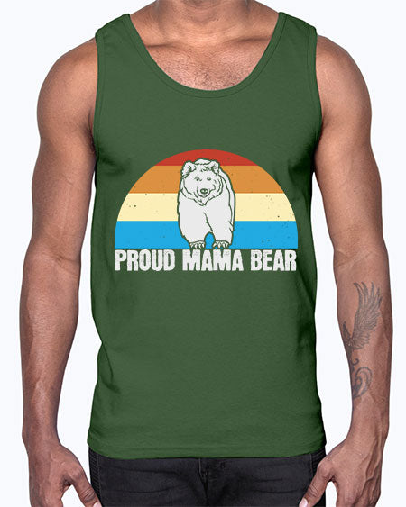 proud mama bear 237#- bears - animals- Cotton Tank