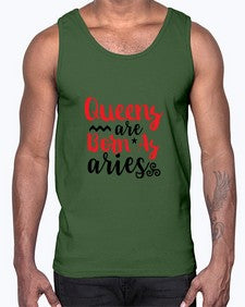 queens Are Born As Aries 384#- aries- Cotton Tank