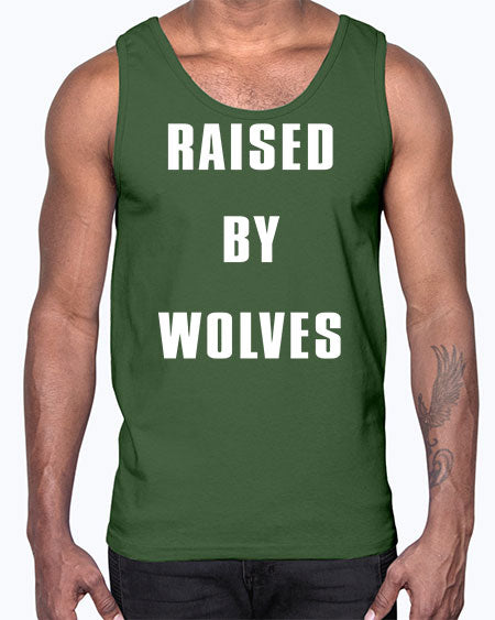 raised by wolves- wolf- Cotton Tank