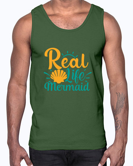 real life mermaid Style 79#- summer- Cotton Tank