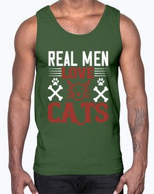 real man love cats Style 113#- cats- Cotton Tank