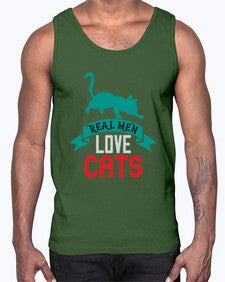 real man love cats o Style 112#- cats- Cotton Tank