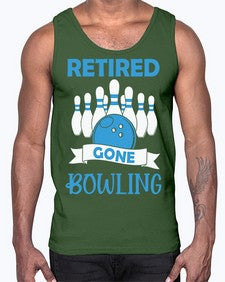 retired gone bowling bowlers 830#- bowling- Cotton Tank