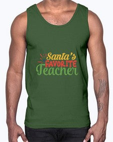 santas favorite teacher Style 351#- teacher- Cotton Tank