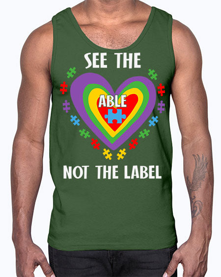 see the able not the 115#- autism- Cotton Tank