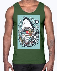 shark school 871#- general school- Cotton Tank