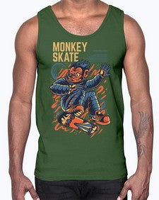 skate monkey ytbpr 1045#- art pop art- Cotton Tank