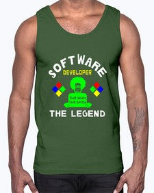 software developer the legend 16#- computer- Cotton Tank