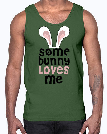 some bunny loves me- rabbit- Cotton Tank