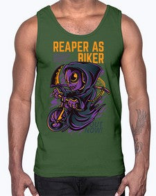 source reaper as biker 1102#- art pop art- Cotton Tank