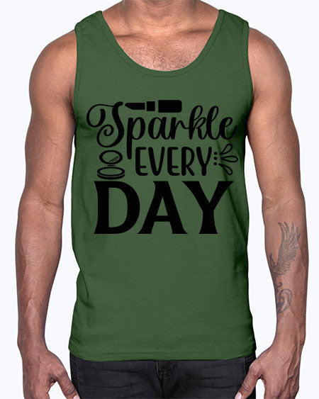 sparkle every day 18#-makeup Cotton Tank