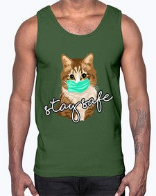stay safe 1114#- art pop art- Cotton Tank