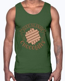 stealing chocolates 407#- chocolate- Cotton Tank