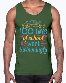 the first one hundred days of school went swimmingly 940#- one hundred days- Cotton Tank