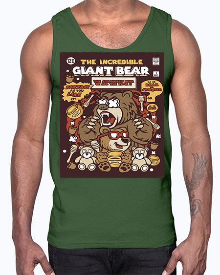 the incredible bear 271#- bears - animals- Cotton Tank