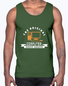 the original computer print delete 12#- computer- Cotton Tank