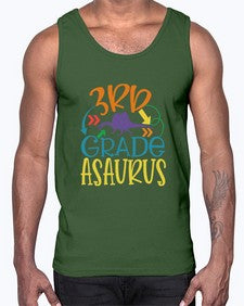 third grade asaurus 948#- third grade- Cotton Tank
