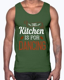 this kitchen is for dancing 433#- cooking- Cotton Tank
