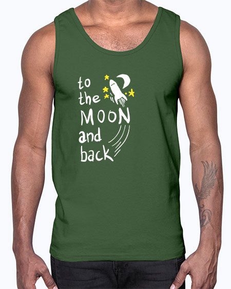 to the moon and back 9#- moon- Cotton Tank
