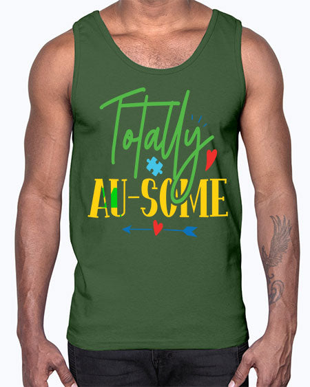 totally ausome Style 1#- autism- Cotton Tank