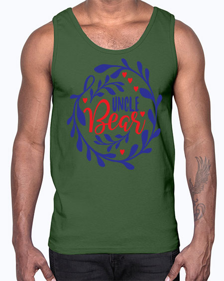 uncle bear 281#- bears - animals- Cotton Tank