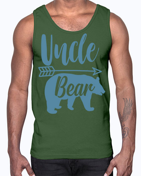 uncle bear 285#- bears - animals- Cotton Tank